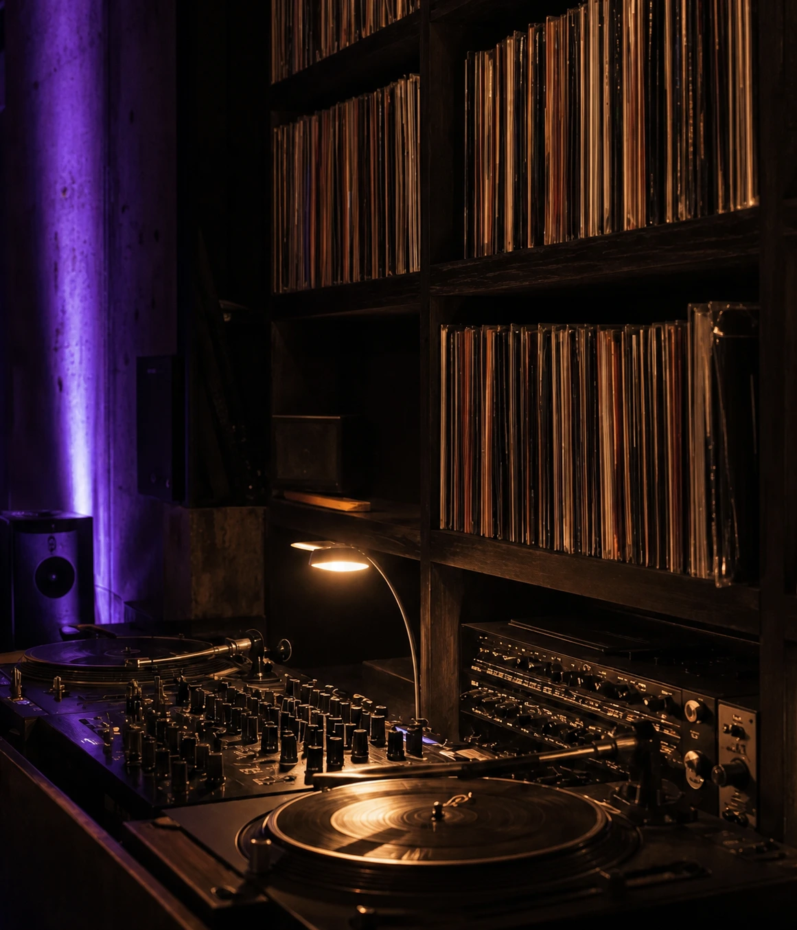 Analoge Regie und Plattenwand von KONTUR 17